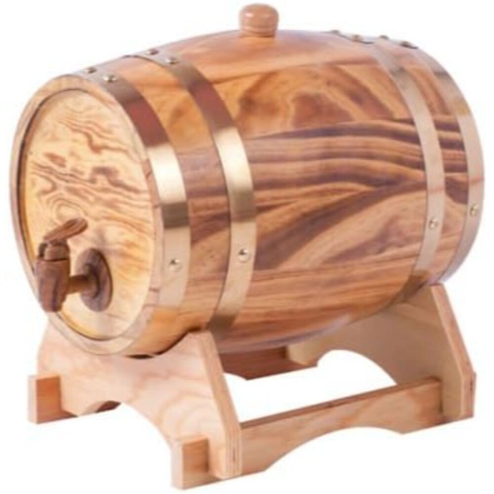 Sleek 5L Whiskey Barrel with Stand – Perfect for Stylish Wine & Spirits Storage